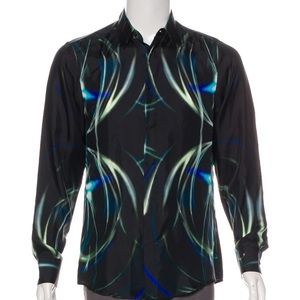 Versace printed button up shirt